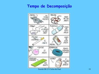 Tempo de Decomposição 19Escola EB 2/3 Ciclos de Paul