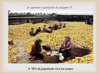 
ps: ignorem a qualidade da imagem! :P
 54% da população vive no campo
 