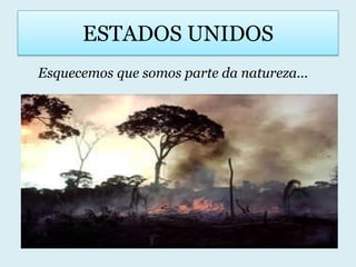 ESTADOS UNIDOS     Esquecemos que somos parte da natureza...