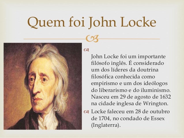 Resultado de imagem para introdução à Teoria do Indivíduo LOCKE