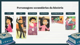 Os colegas do João
A mãe O pai A professora
A tia Engrácia As garotas
 