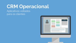 CRM Operacional
Aplicativos voltados
para os clientes
 