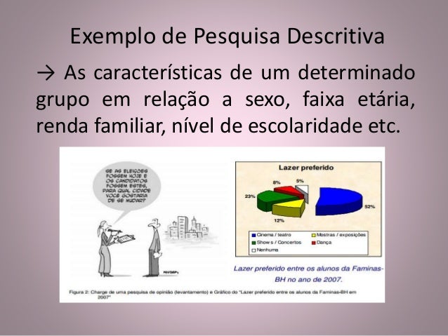 Amostra De Projeto De Pesquisa Descritiva