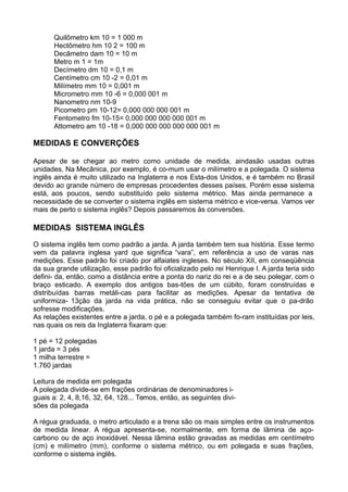 Trabalho de metrologia | PDF