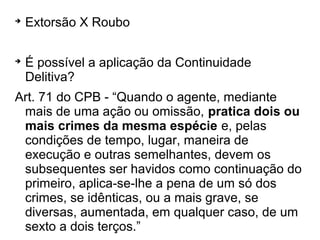 Trabalho de penal extorsão | PPT