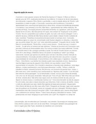 Segunda opção de resumo
Curiosidades sobre O Quinze
 