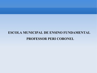 ESCOLA MUNICIPAL DE ENSINO FUNDAMENTAL PROFESSOR PERI CORONEL 