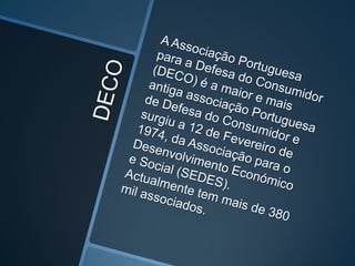 Trabalho dobre  a DECO