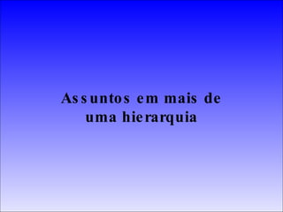 Assuntos em mais de uma hierarquia 