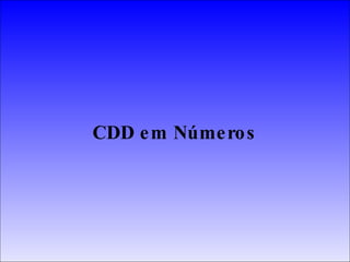 CDD em Números 