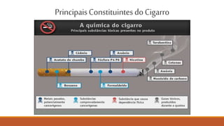 Principais constituintes do cigarro
NÃO FUMES. CUIDA DO PULMÃO.
 