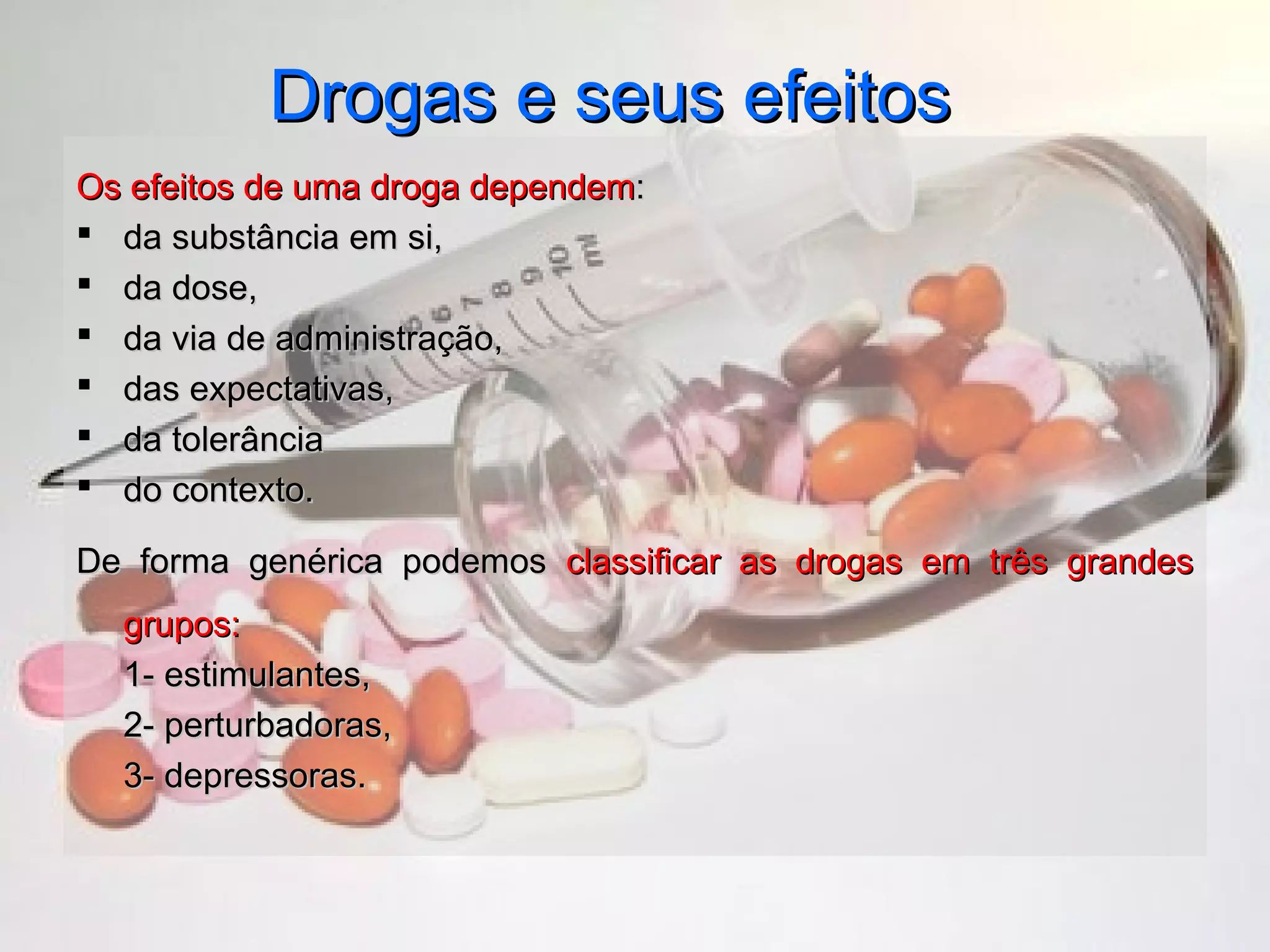 Trabalho sobre drogas | ODP