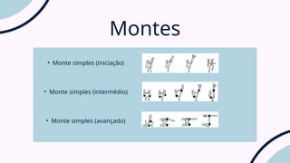 • Monte simples (iniciação)
• Monte simples (intermédio)
• Monte simples (avançado)
Montes
 