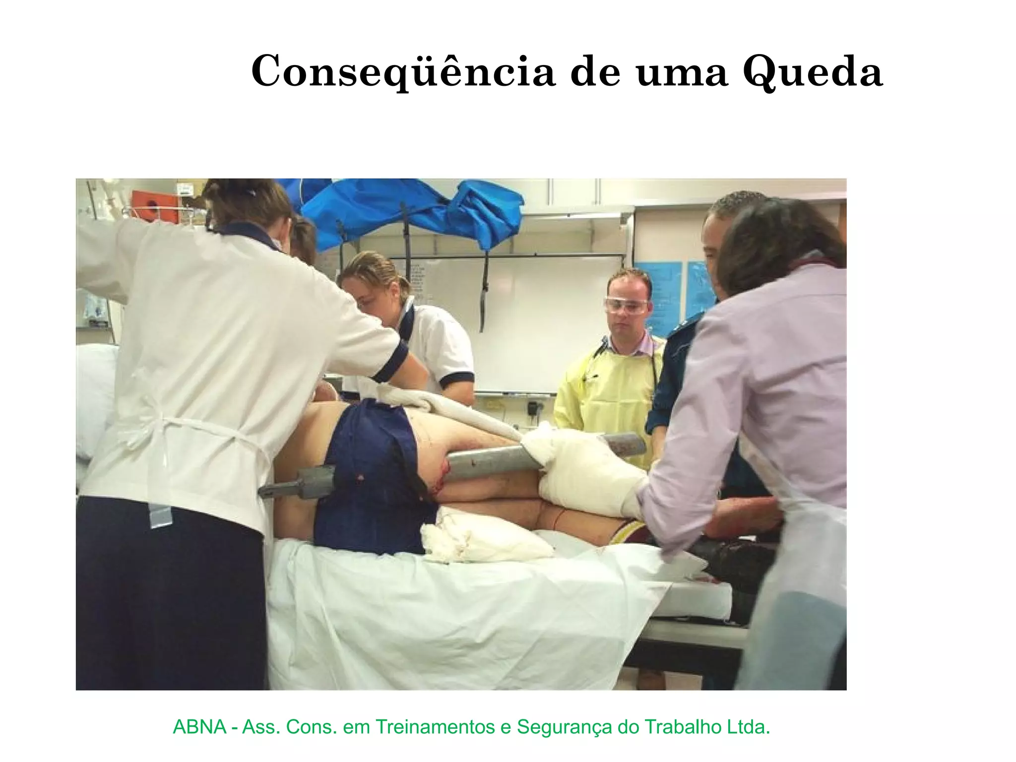 Conseqüência de uma Queda
ABNA - Ass. Cons. em Treinamentos e Segurança do Trabalho Ltda.
 