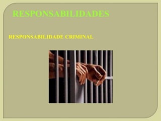 RESPONSABILIDADES
RESPONSABILIDADE CRIMINAL

 