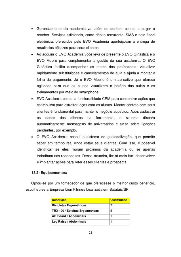 Trabalho de plano de negocio