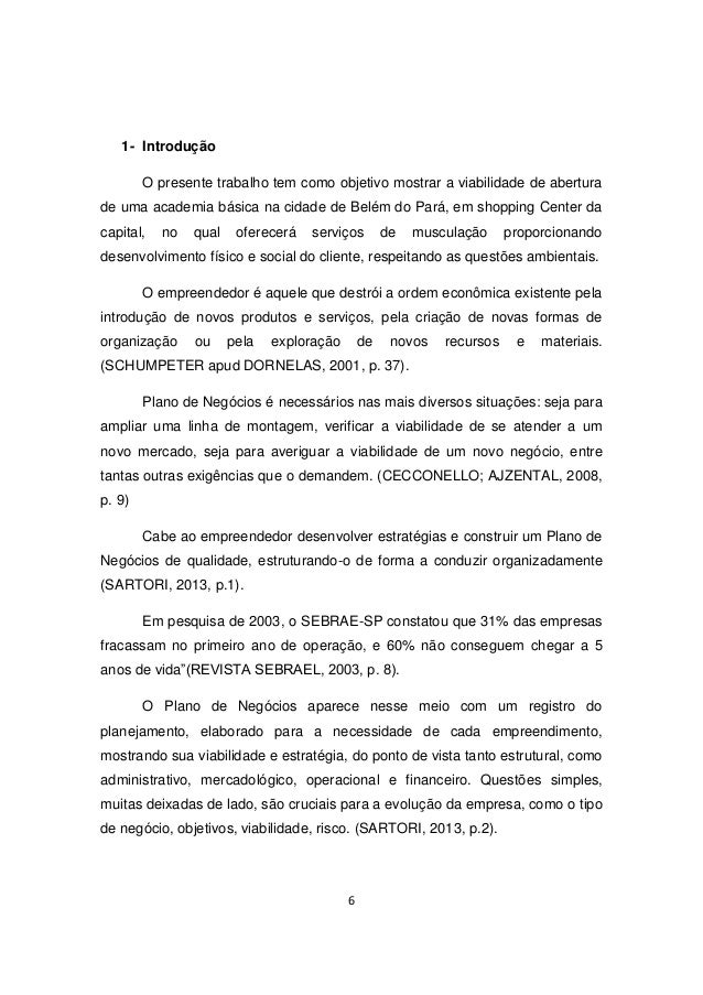 Trabalho de plano de negocio