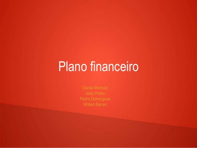 Plano de negocios plano financeiro