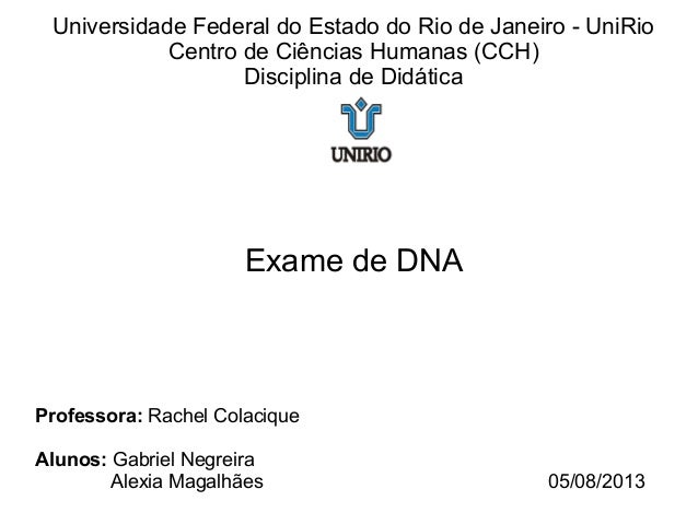 Resultado de exame de dna