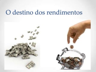O destino dos rendimentos
 