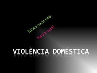VIOLÊNCIA DOMÉSTICA
 