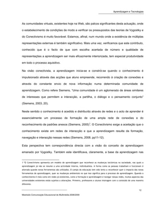 Second life e as aprendizagens