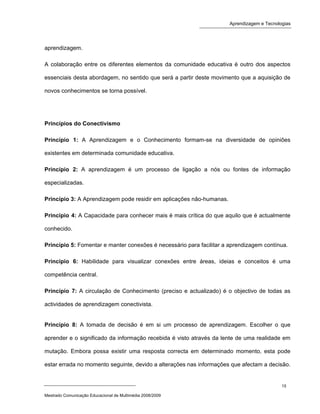 Second life e as aprendizagens