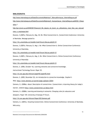 Second life e as aprendizagens