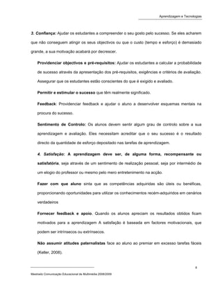 Second life e as aprendizagens