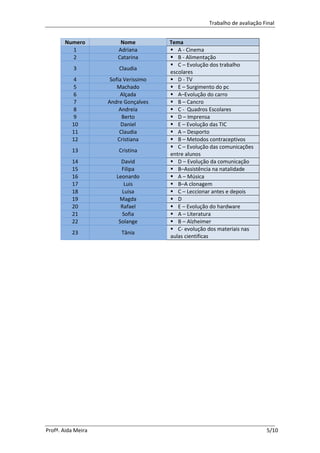 Trabalho final tic 9c