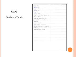 CHAT
Grazielle e Yasmin
 