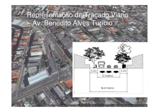 Representação de Traçado Viário
– Av. Benedito Alves Turíbio
 