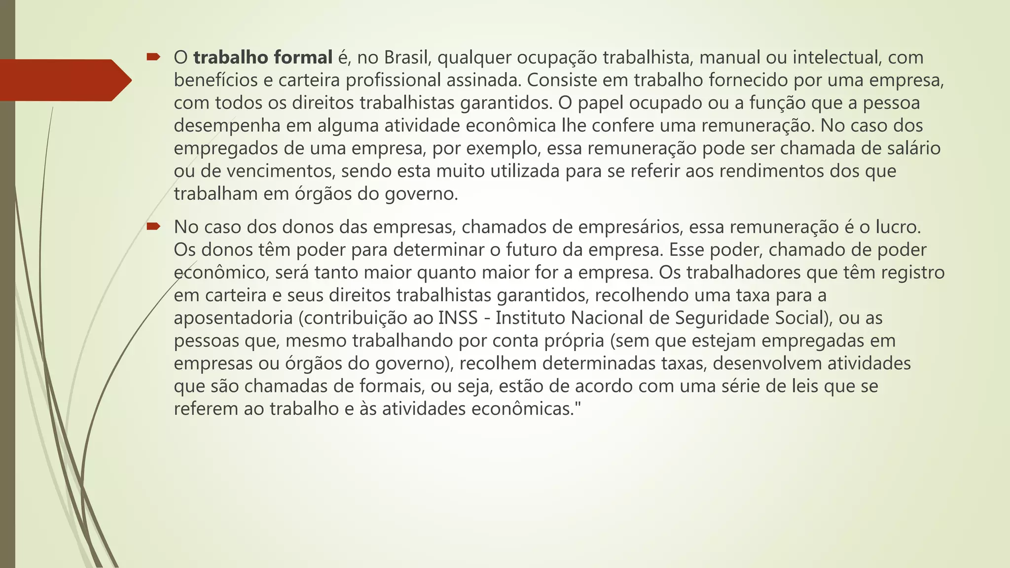 Trabalho formal | PPT