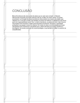 Principais Blocos Eonômicos do Continente Americano
