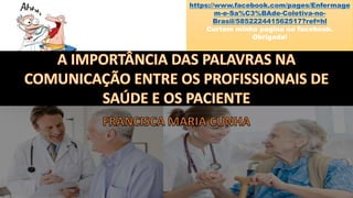 https://www.facebook.com/pages/Enfermage
m-e-Sa%C3%BAde-Coletiva-no-
Brasil/585222441562517?ref=hl
Curtam minha pagina no facebook.
Obrigada!
 