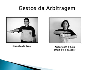Invasão da área Andar com a bola
(mais de 3 passos)
 