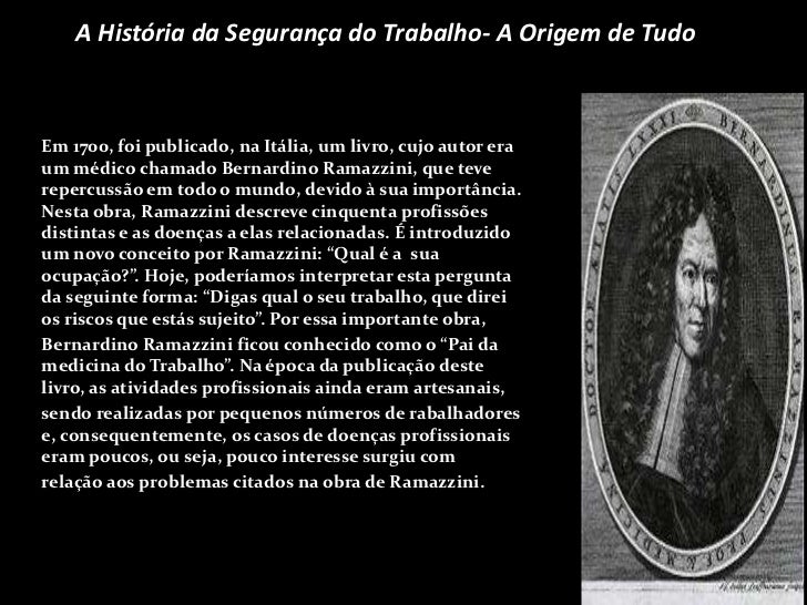 Trabalho história da segurança do trabalho