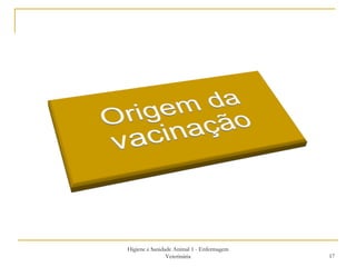 Higiene e Sanidade Animal 1 - Enfermagem Veterinária 