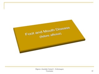 Higiene e Sanidade Animal 1 - Enfermagem Veterinária 