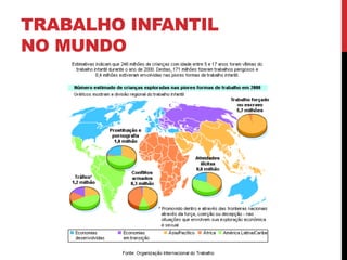 TRABALHO INFANTIL 
NO MUNDO 
 