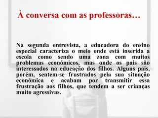 Como combater o insucesso?O tema “Insucesso Escolar” é relativamente recente no nosso país, tendo sido tomado em conta após a queda do regime salazarista. Perante as consequências negativas que acarreta o insucesso, é necessário mobilizar todos os nossos esforços para tentar diminuir este fenómeno que tanto preocupa os nossos estudantes, as famílias e o país. Mas eis que surge a grande questão: como combater o insucesso escolar?