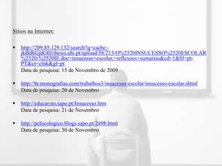  Existência de um professor-tutor.MetodologiaNeste trabalho procedemos à recolha de dados a partir de duas entrevistas que visavam compreender os comportamentos dos indivíduos perante o tema do Insucesso Escolar. Esta é uma metodologia de natureza qualitativa, pois visa compreender o comportamento e experiências humanos.