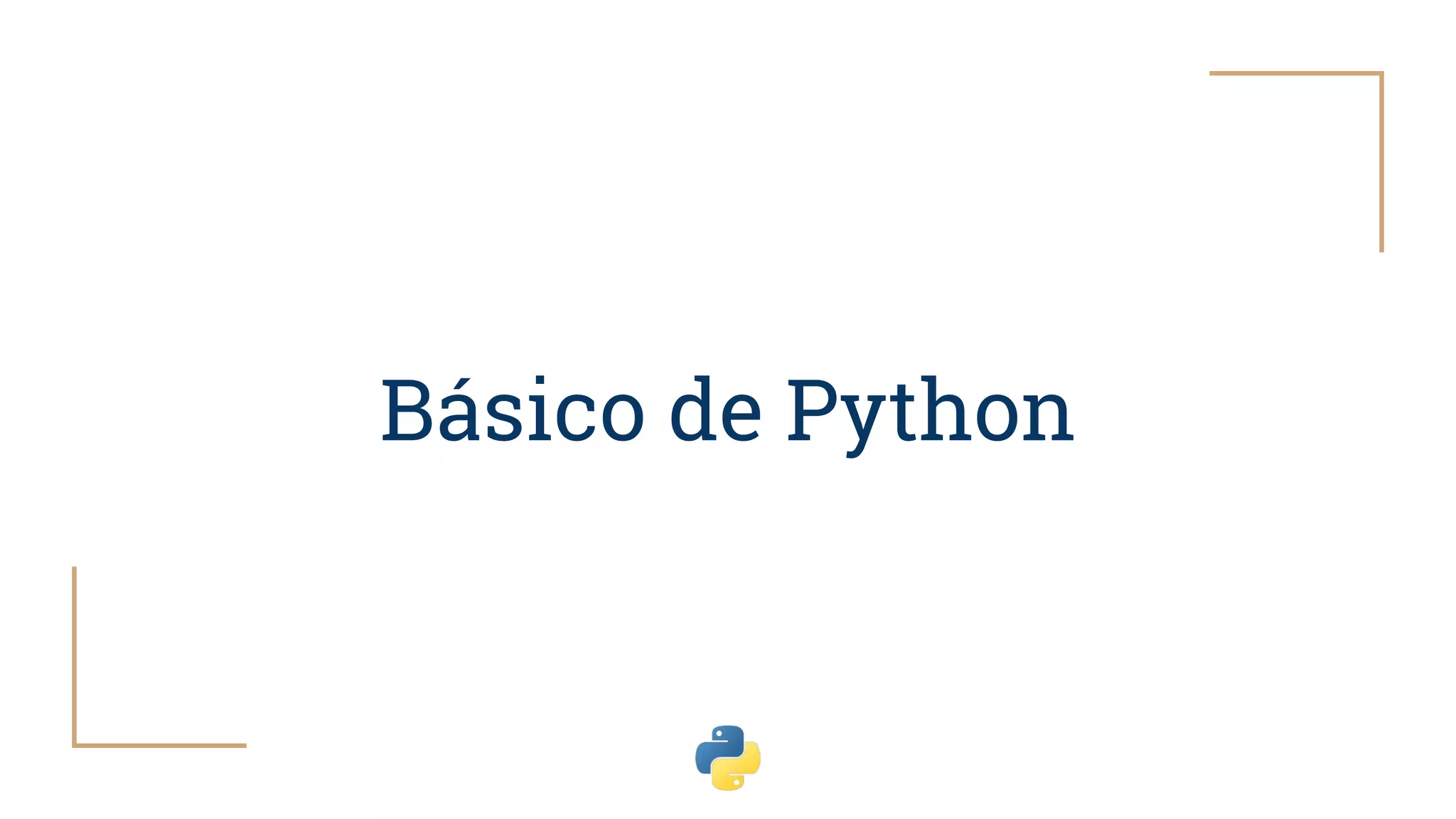 Básico de Python
 