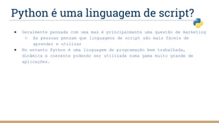 Trabalho sobre a linguagem Python | PDF