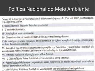 Política Nacional do Meio Ambiente

 