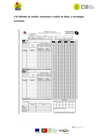 105 | P á g i n a
4 b) Métodos de recolha, tratamento e análise de dados, e tecnologias
associadas.
 