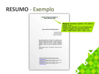 RESUMO - Exemplo 
 
