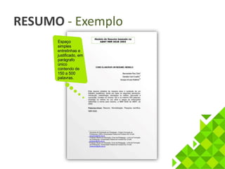 RESUMO - Exemplo 
 