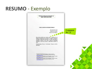 RESUMO - Exemplo 
 