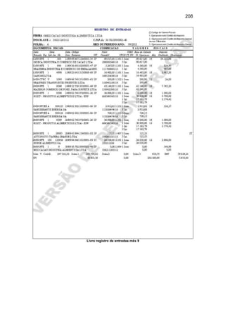 208
Livro registro de entradas mês 9
 
